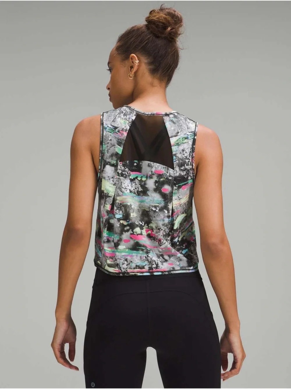 NWT Lululemon Sculpt Cropped Tank Size 6 | Paint Drift Multi Print - Picture 4 of 9